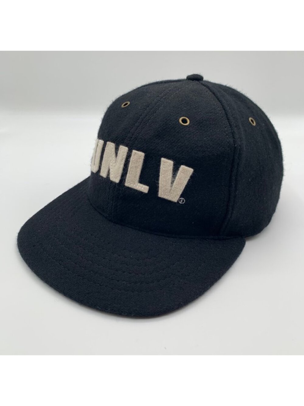 UNLV Runnin Rebels Black American Needle Wool Retro Fit Leather Strapback Hat